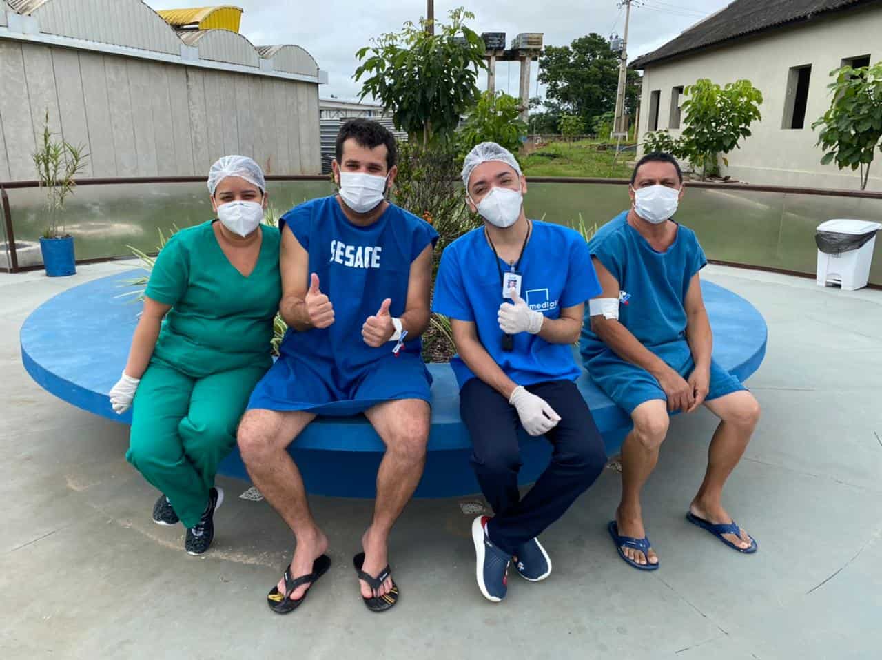 Nesta quinta-feira, 21, o paciente Thiago Alves, 36 anos, que veio do município de Tabatinga, interior do Amazonas, recebeu a notícia de sua alta médica/Foto: Cedida