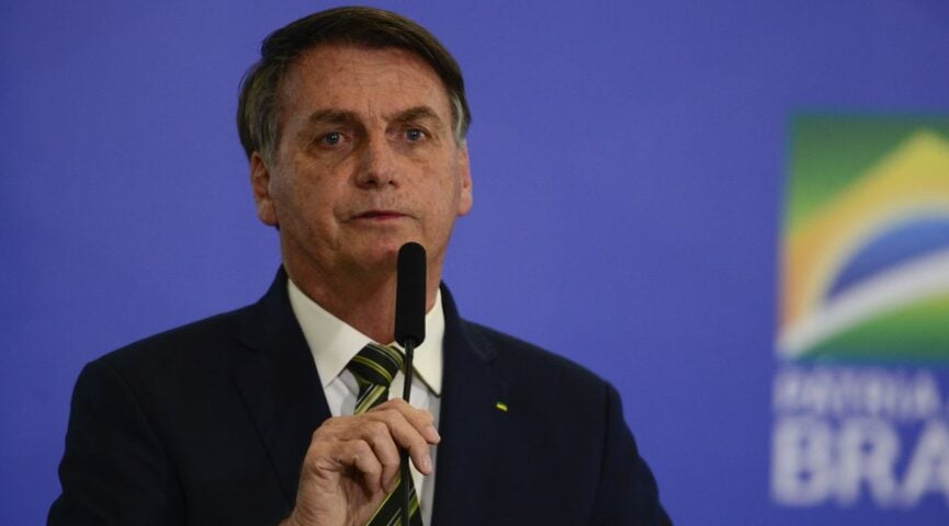 bolsonaro-2-865×480 O presidente da República, Jair Bolsonaro, durante a solenidade de posse dos ministros da Justiça e Segurança Pública; e da Advocacia-Geral da União no Palácio do Planalto