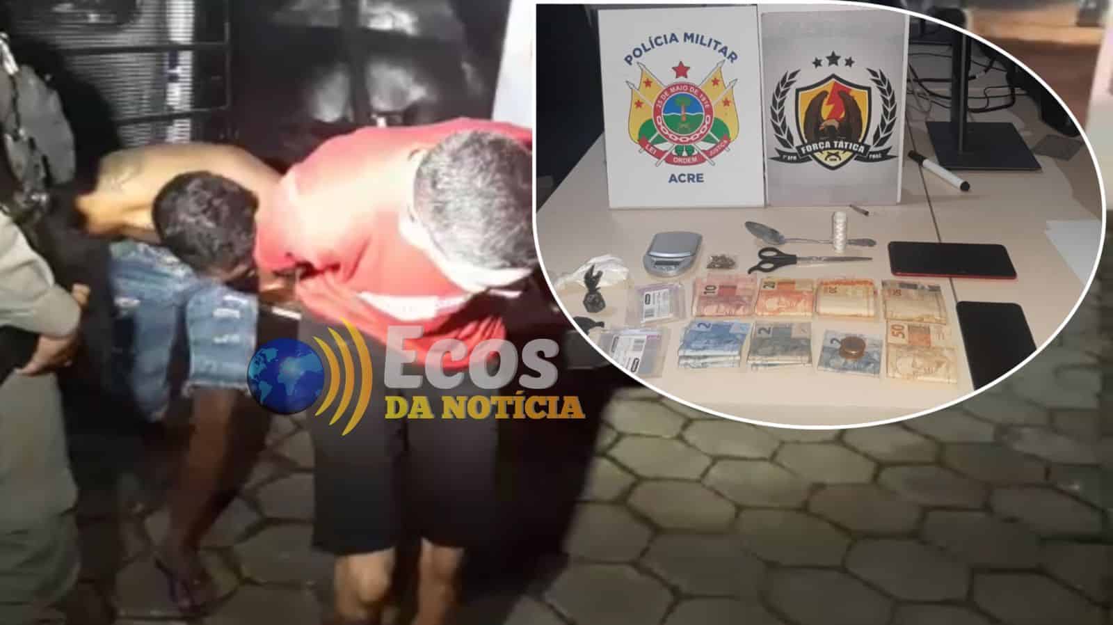 WhatsApp Image 2022-06-18 at 22.48.11 Alan da Silva Pinheiro e Wemerson Souza Pinheiro presos por trafico de drogas na Baixada Foto: James Silva