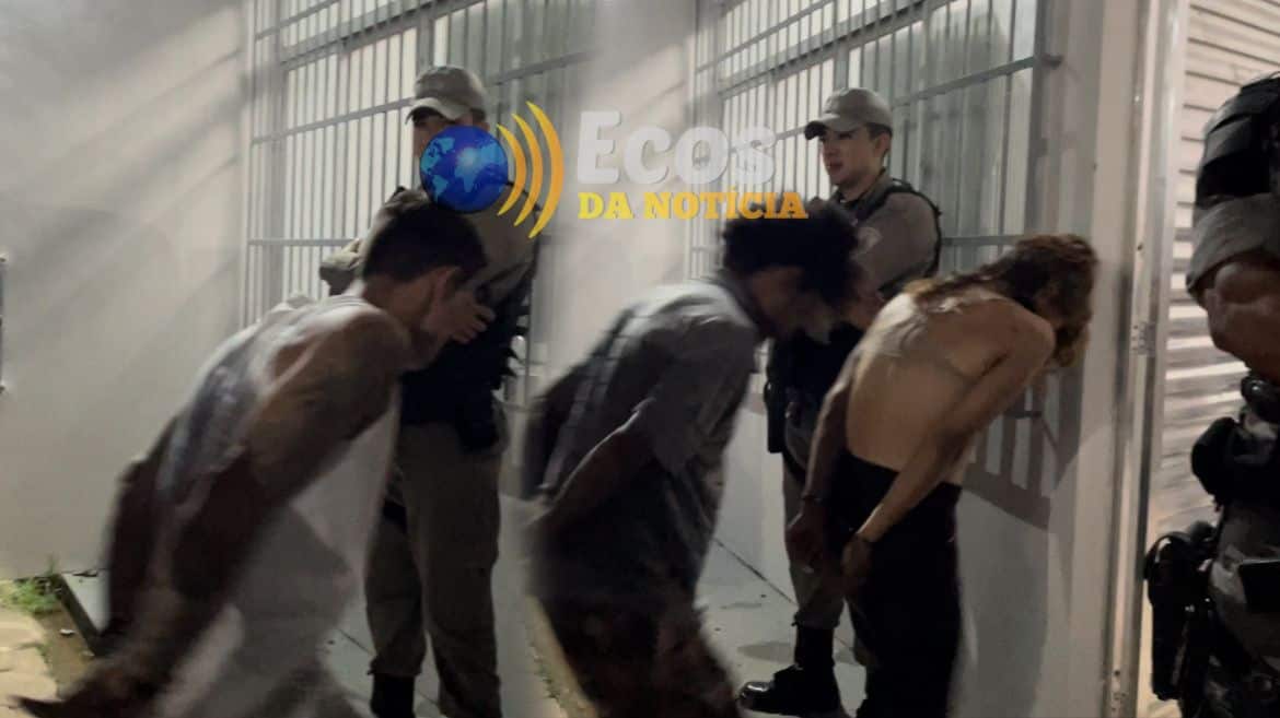 WhatsApp Image 2022-06-23 at 00.57.37 Assaltantes presos em flagrantes pela ROTAM no Centro de Rio Branco. Foto: ecos da notícia