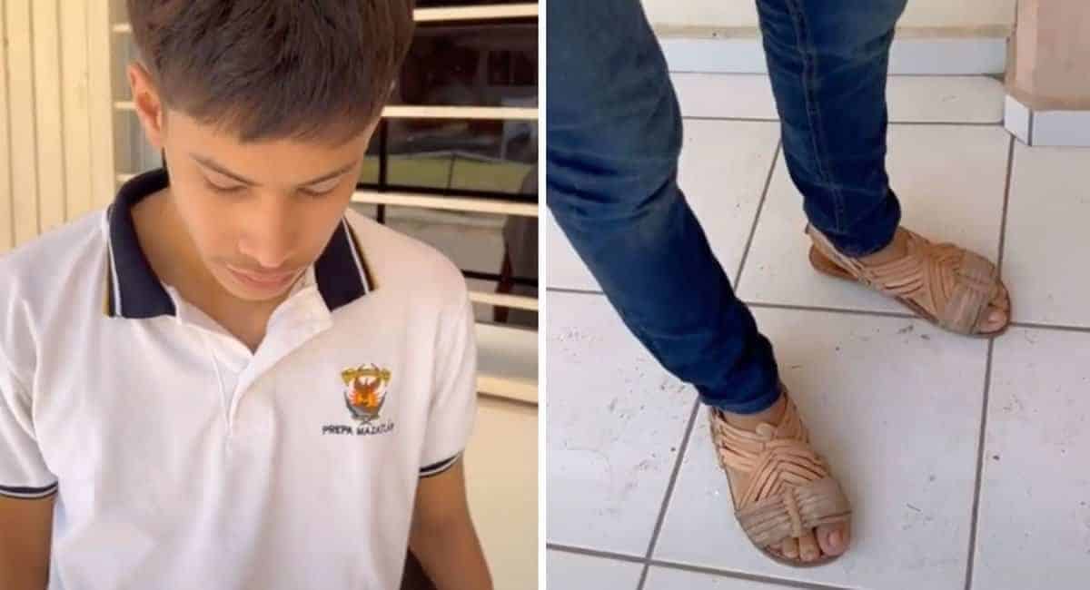 capa-Menino-zomba-de-colega-por-usar-tenis-falsificado-e-pai-o-faz-ir-para-a-escola-com-sapatos-humildes