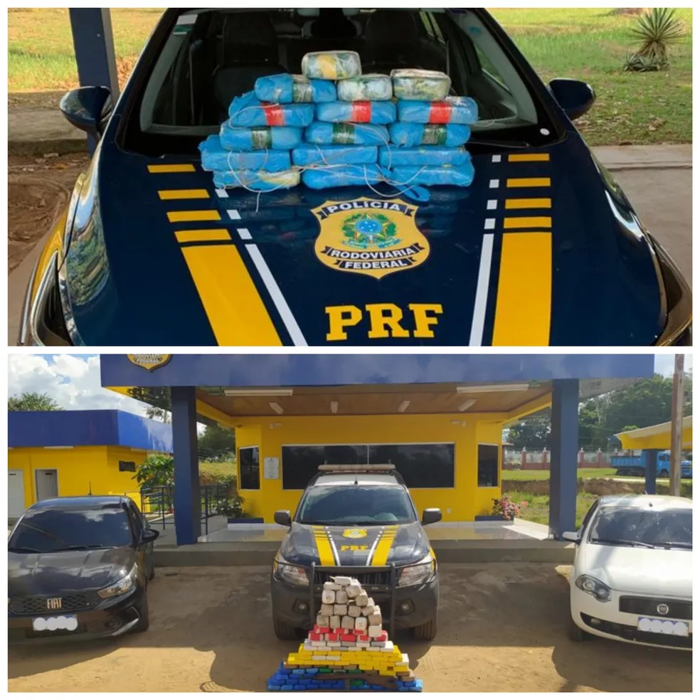 Apreensões ocorreram nesta quarta-feira (8) em rodovias do Acre — Foto: Arquivo/PRF-AC
