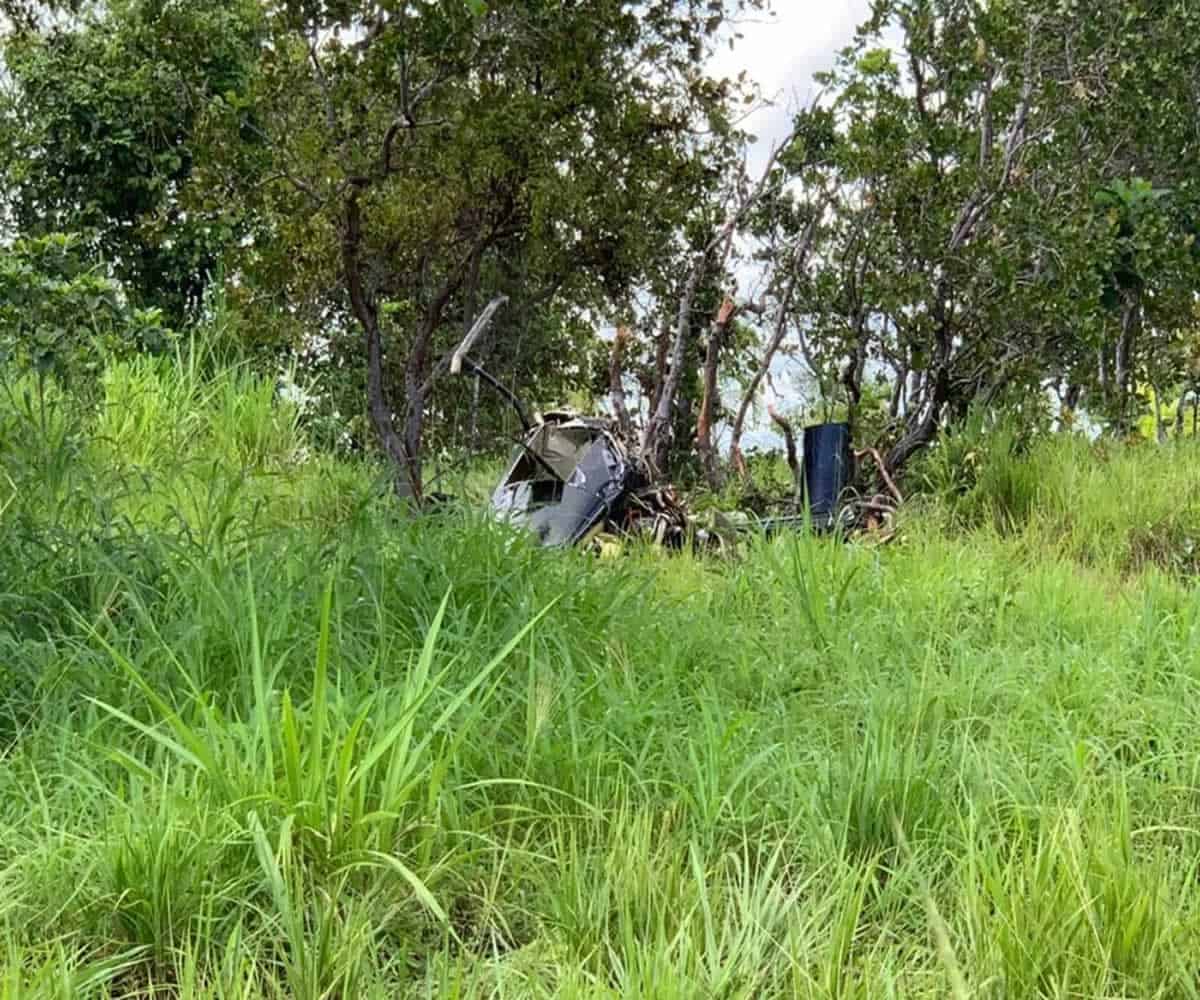 01 Helicóptero caiu por volta das 6h50 do dia 12 de julho de 2022 em Boa Vista — Foto: Yara Ramalho/g1 RR