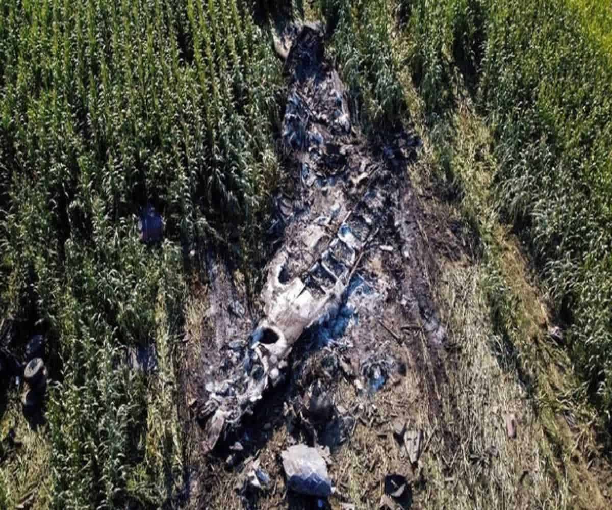 15 Drones estão sendo usados para inspecionar os destroços do avião