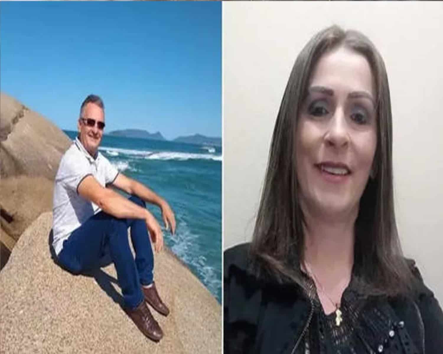 55 Augustinho Petry e a namorada Eliana Maria Stickel Francisco foram encontrados mortos Foto: Reprodução/ montagem