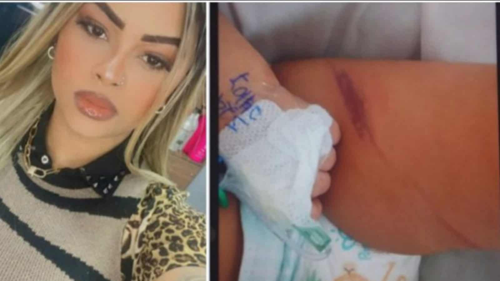 WhatsApp Image 2022-07-26 at 10.55.15 Sandra Maria de Sousa Silva, de 34 anos, morta no apartamento onde morava na Sé, Centro de SP, ao lado da filha de oito meses. — Foto: Montagem/g1