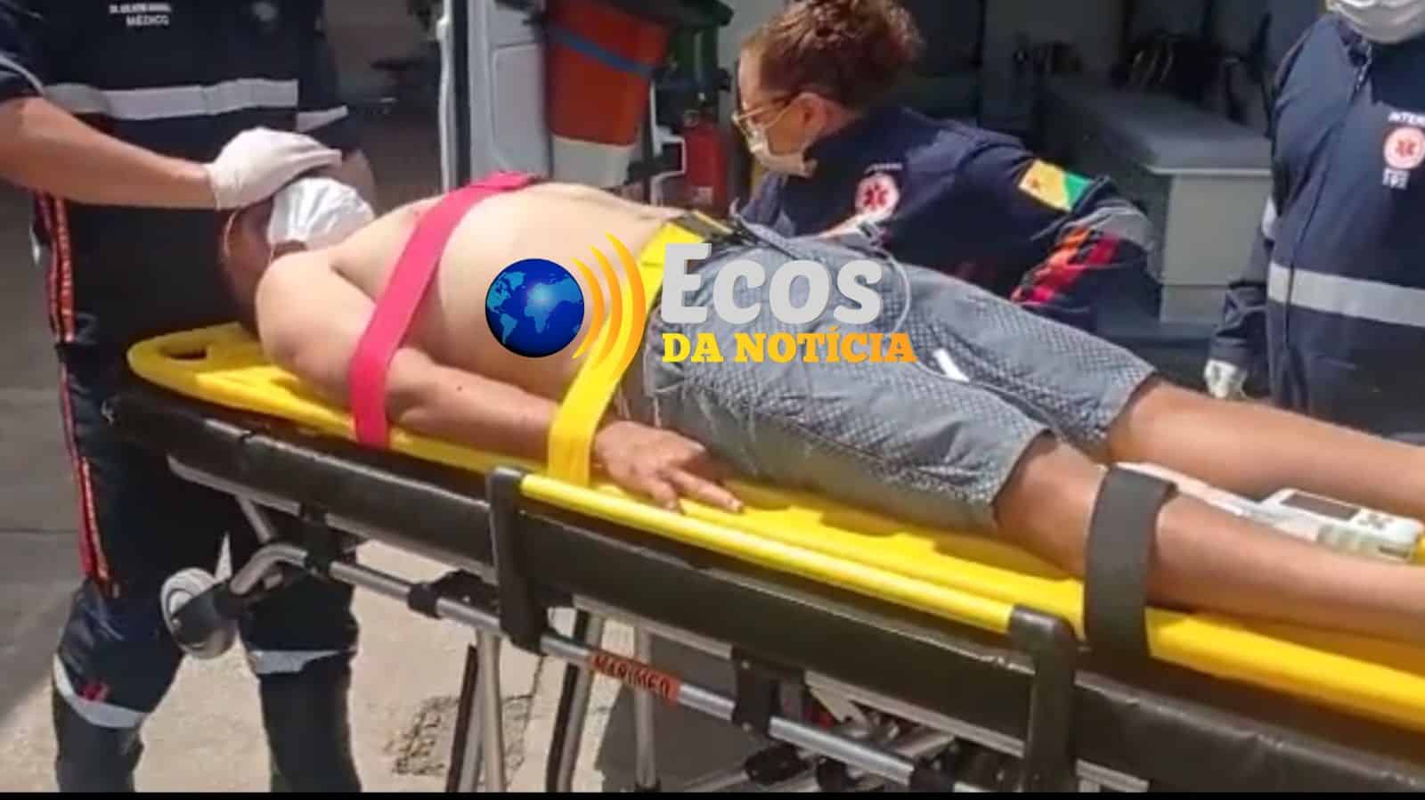 faca 2 Vítima foi atingida por duas facadas, e seu estado é grave