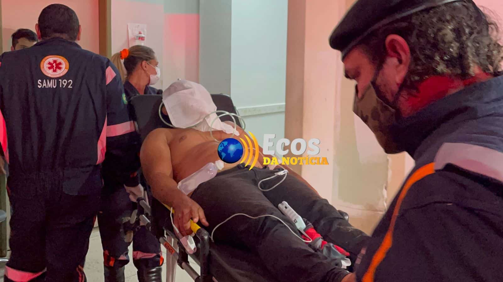 Homem sofreu uma pneumotoráx, a facada perfurou o pulmão