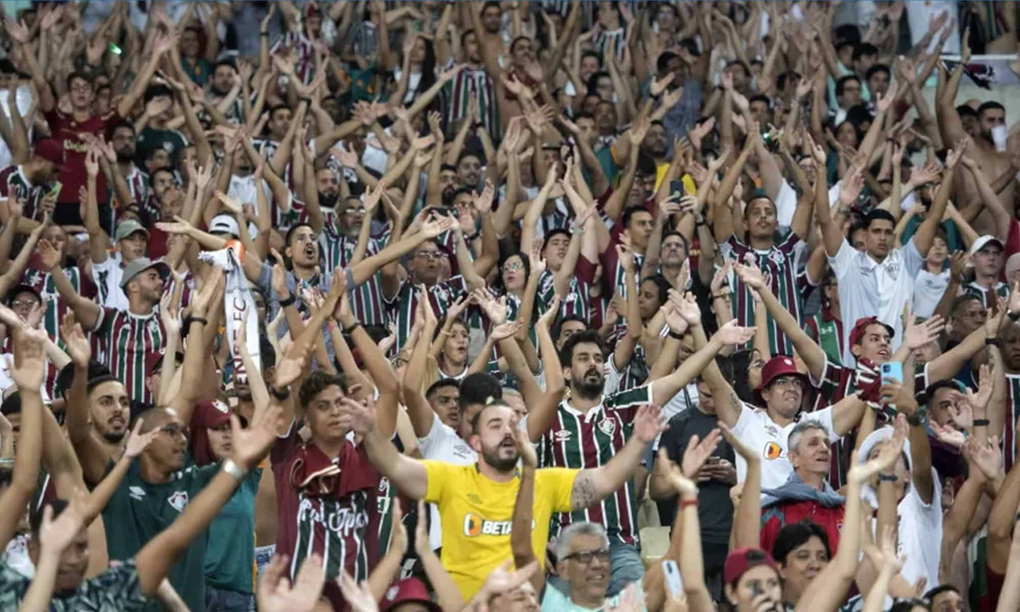 Torcida durante Fluminense x Fortaleza, válido pelas quartas de final da Copa do Brasil.
DELMIRO JUNIOR/AGÊNCIA O DIA/AGÊNCIA O DIA/ESTADÃO CONTEÚDO