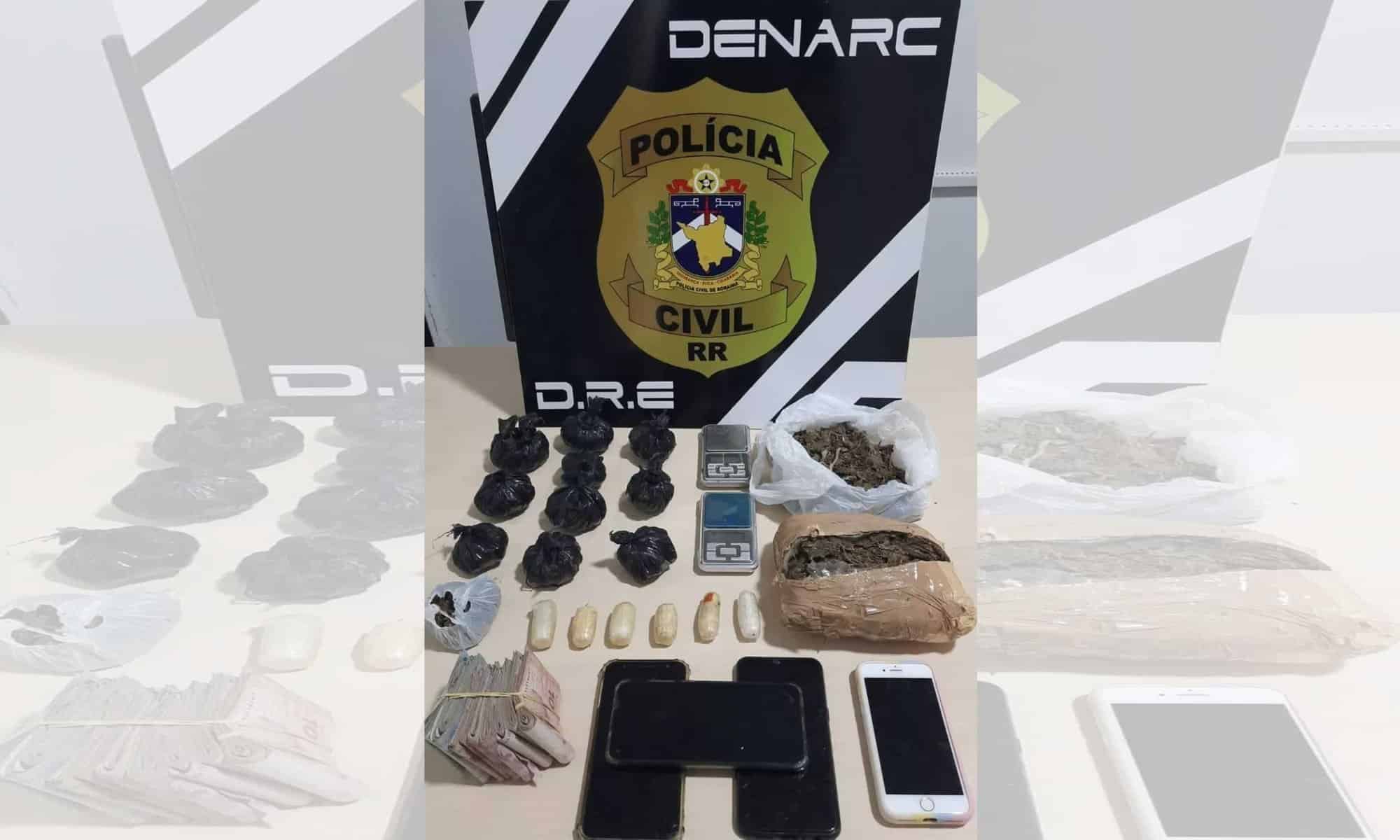 12 Policiais Civis prendem quatro homens que estavam traficando drogas na zona oeste da capital — Foto: Divulgação/Polícia Civil