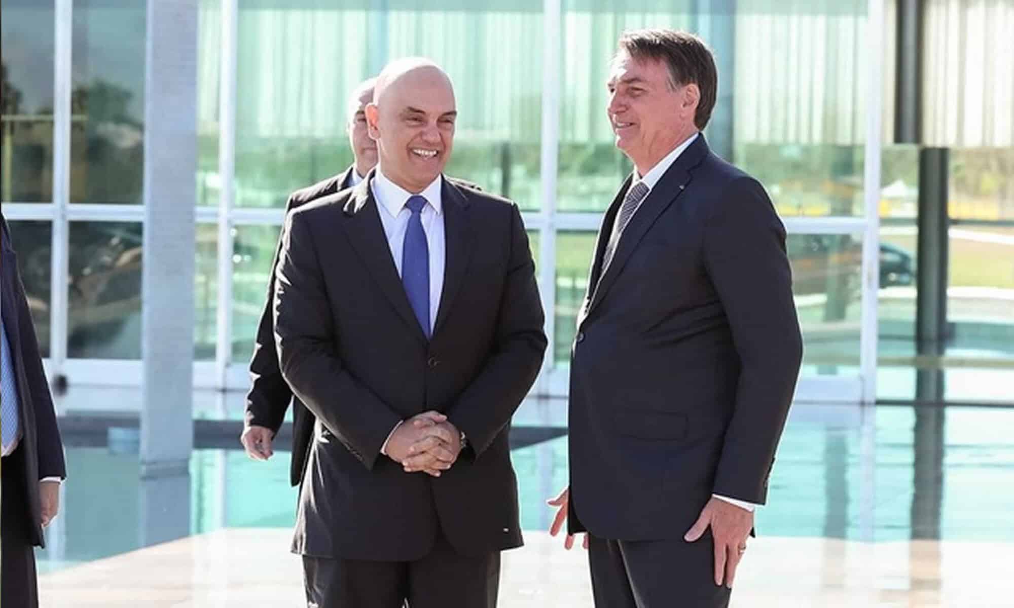 Moraes levou seu secretário-geral e o ministro Ricardo Lewandowski ao encontro. Foto: reprodução