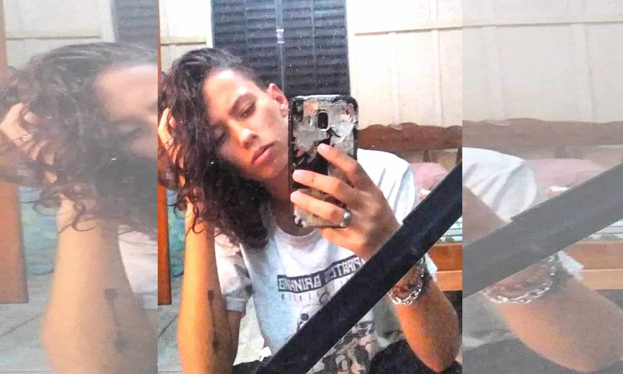 Fânia Lucsinger da Silva, de 19 anos, morreu após ser baleada em Novo Horizonte d'Oeste, RO — Foto: Reprodução