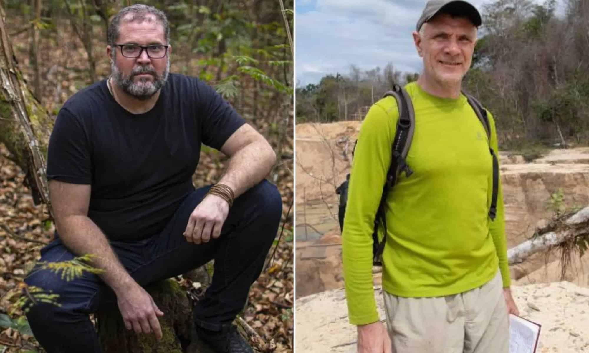 O indigenista Bruno Pereira (esq.) e o jornalista inglês Dom Phillips — Foto: reprodução