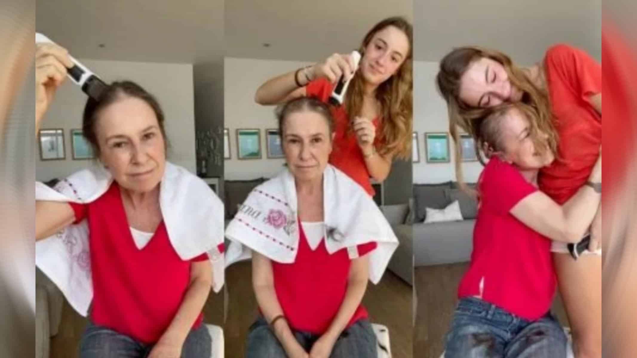 Picsart_22-08-19_18-27-29-034 Susana Naspolini raspa cabeça com ajuda da filha, Julia Instagram/Reprodução
