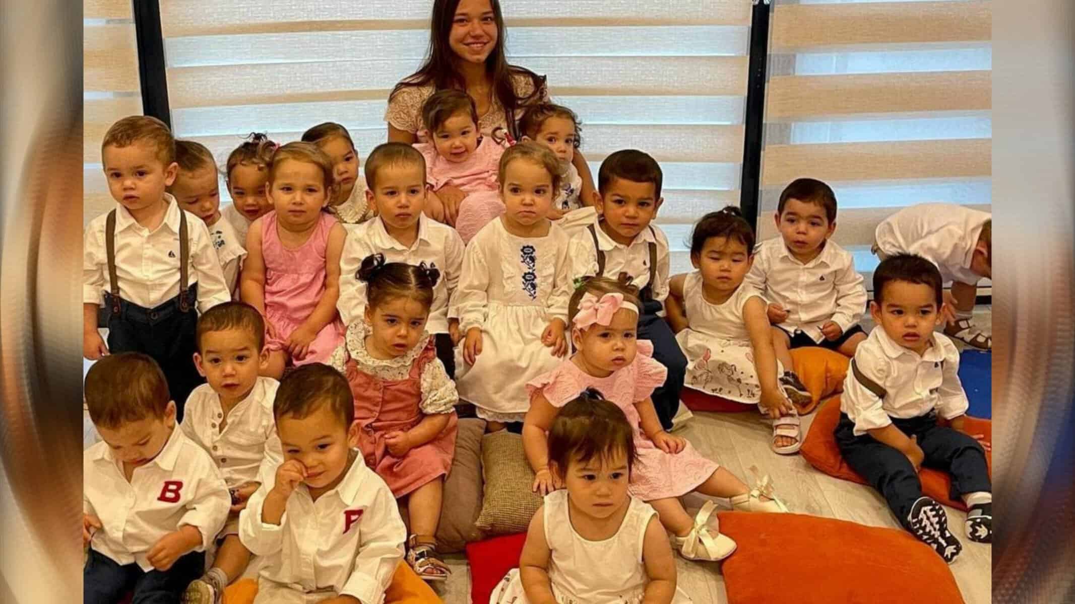 Picsart_22-08-19_20-59-42-967 Em 2021, casal teve 20 filhos por meio de barrigas de aluguel — Foto: Reprodução/Instagram