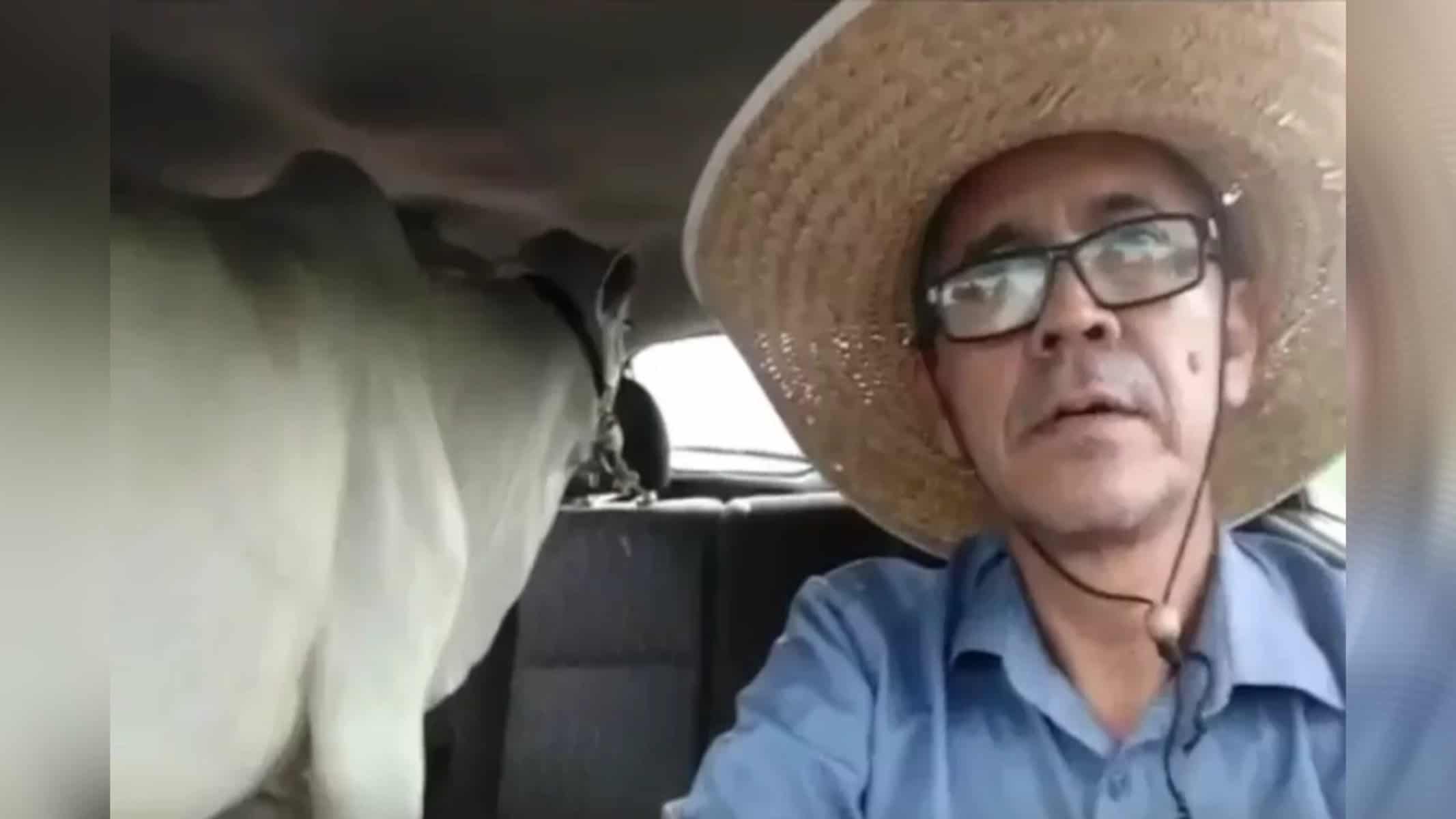 Picsart_22-08-25_15-17-39-181 Carlos Barreto e o passageiro Carneirinho — Foto: Reprodução