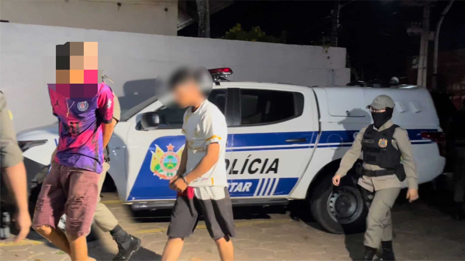 capa Dupla presa e encaminhada para a Delegacia de Flagrantes/Foto: Ecos da Notícia