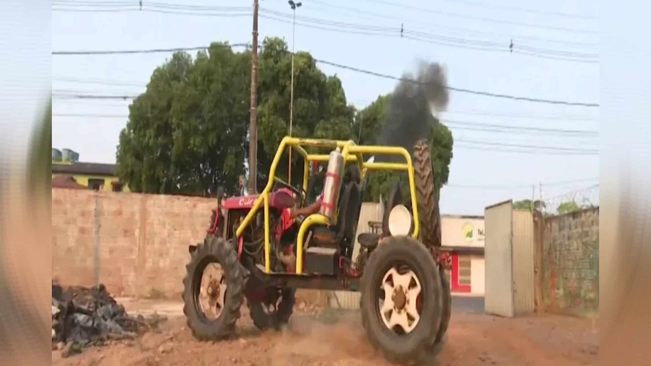 Picsart_22-09-05_19-47-25-798 Carro foi construído com ajuda do pai de Mássimo, Marcos Henrique — Foto: Reprodução/Rede Amazônica Acre