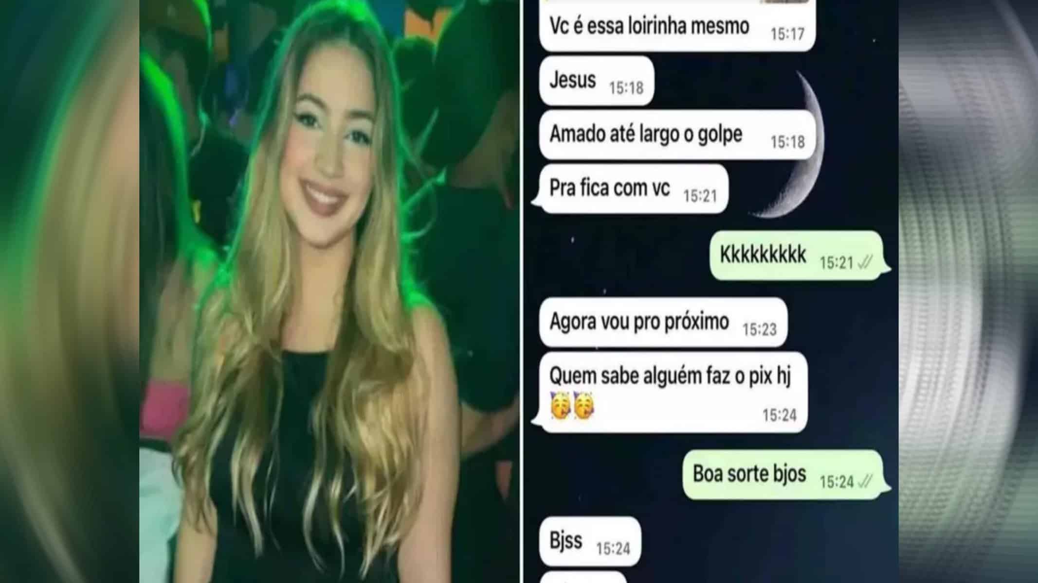 Picsart_22-09-07_18-40-07-312 Estudante levou cantada de golpista, que desistiu do crime. (Foto: Montagem / Reprodução)