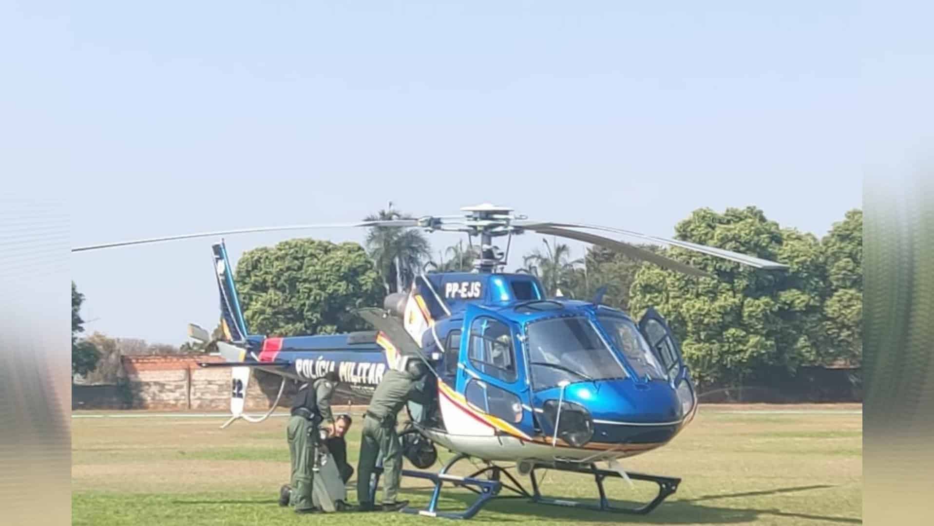 Picsart_22-09-12_15-13-22-929 Aeronave que socorreu mãe e filha — Foto: Guarda Municipal/Morada Nova de Minas