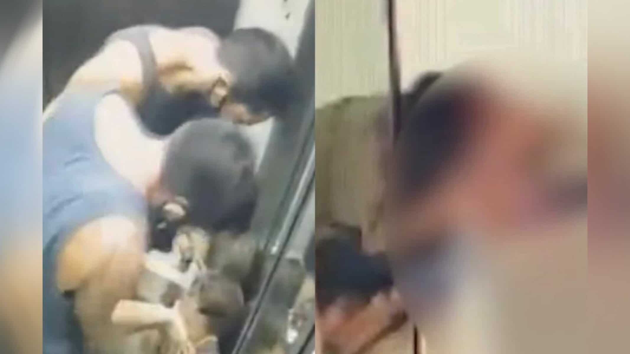 Picsart_22-09-16_21-02-08-462 Imagens que circulam nas redes sociais mostram Victor Arthur Possobom batendo e sufocando o garoto que não reage — Foto: Reprodução/Redes socais