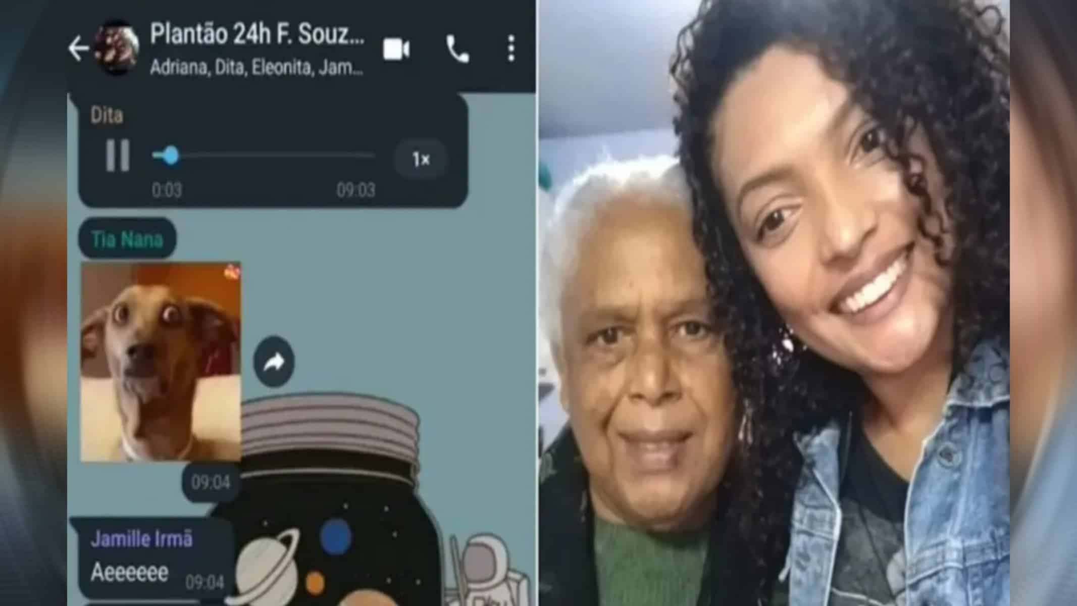 Uma avó de Curitiba acabou mandando por engano, no grupo da família, um áudio em que se declara para sua ‘neta favorita’ (Reprodução/@instadajacksilva/Instagram)