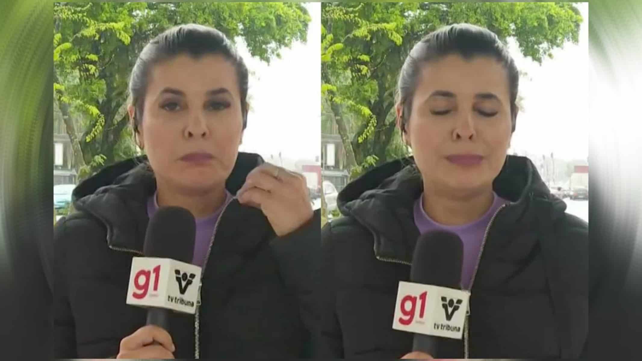 Repórter Nina Barbosa, da TV Tribuna (afiliada da Globo) chora ao vivo ao informar criança espancada pela mãe
