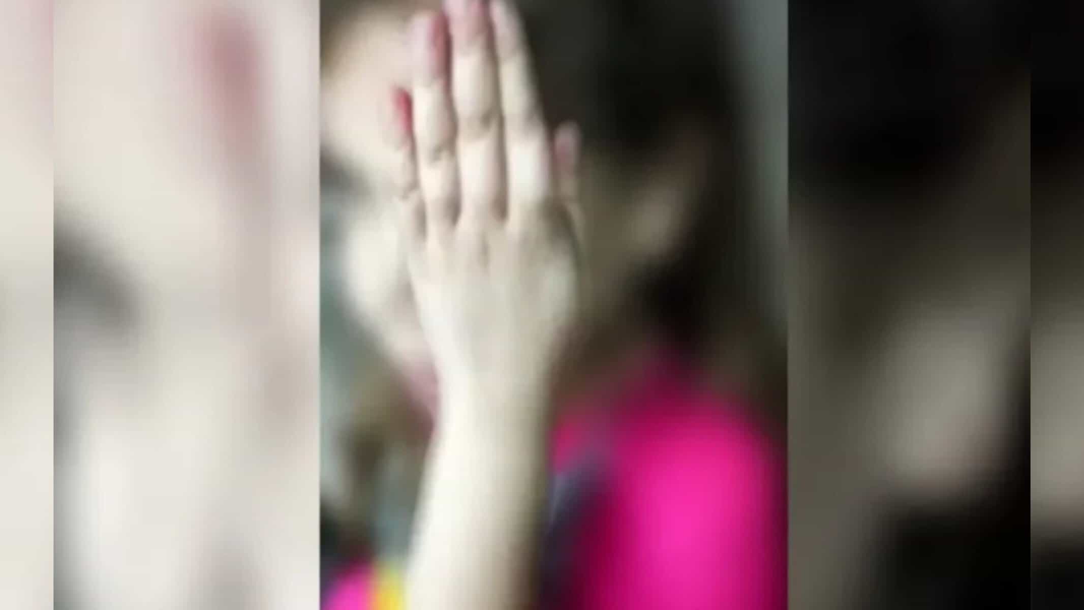 Em vídeo, menina fala para a mãe como foi a agressão. Foto: Reprodução/Arquivo Pessoal.