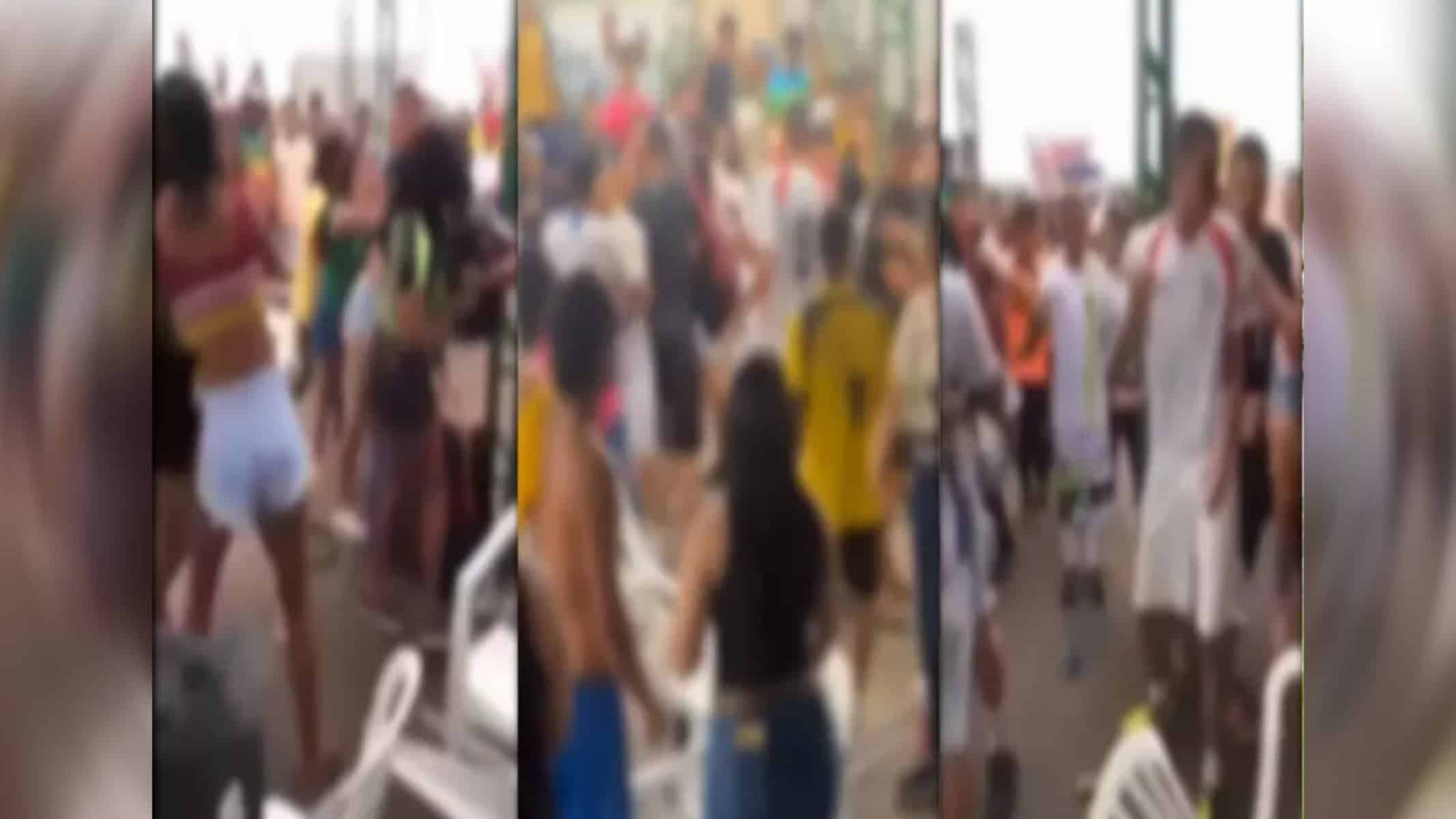 Briga generalizada em Bataguassu (Foto: Reprodução/ Cenário MS)