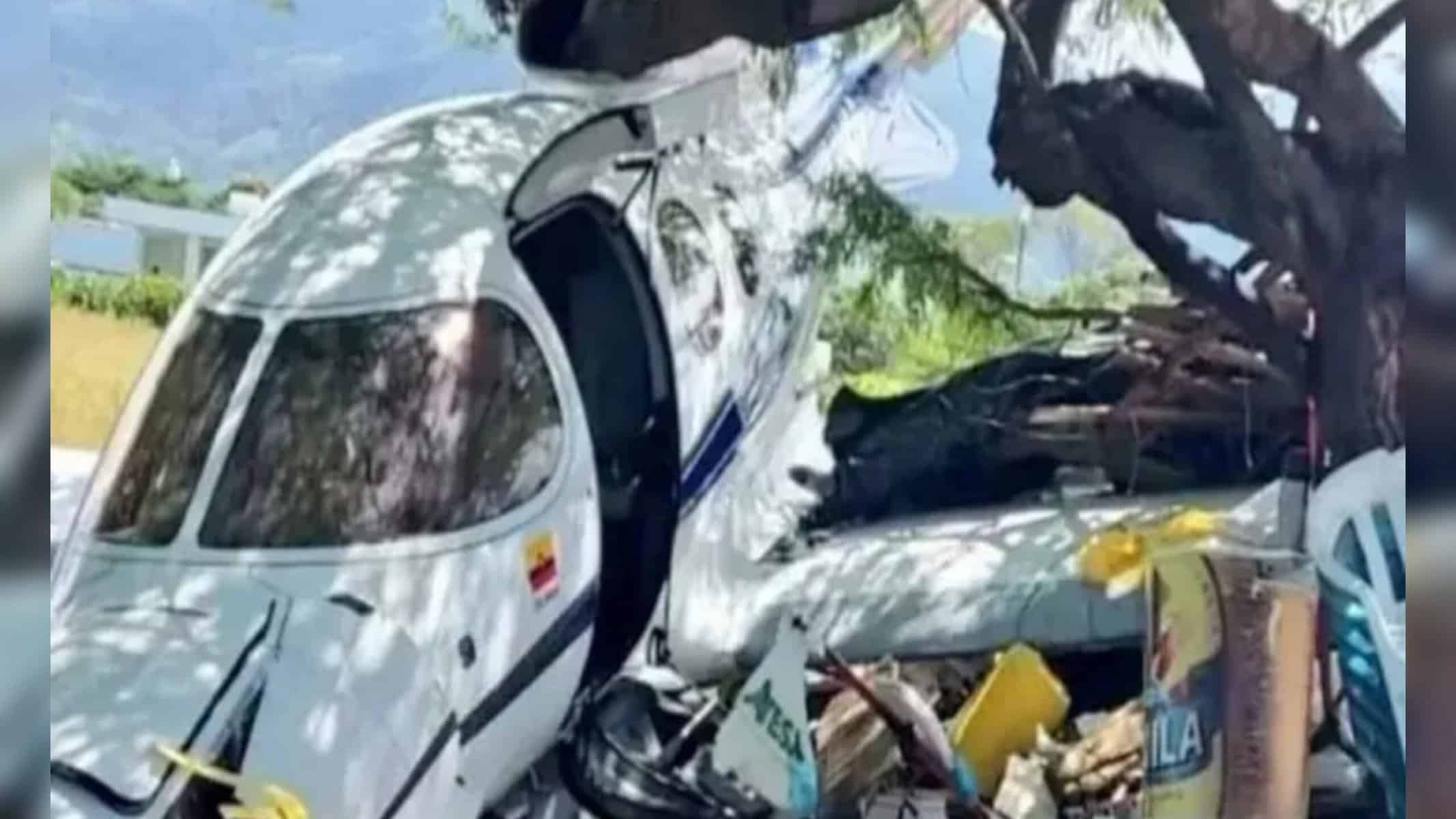 O jatinho saiu da pista e atingiu um menino de 2 anos que estava em uma praia que ladeia o aeroporto. Foto: Reprodução/Redes Sociais