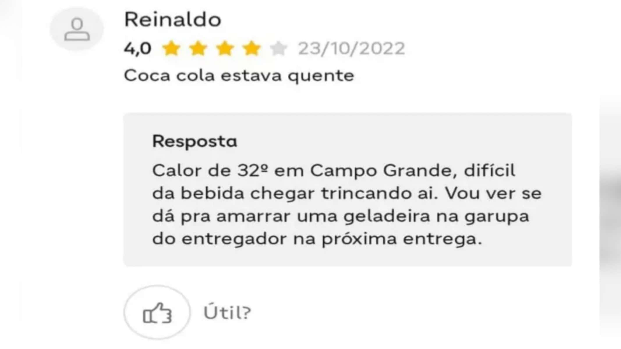 Restaurante responde avaliações na Capital (Foto: Reprodução/Ifood)