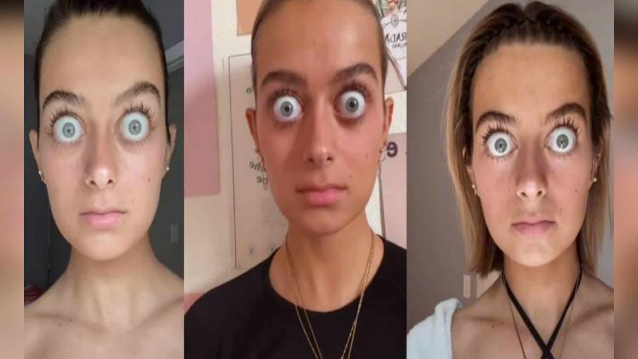 Samantha também deixa os olhos bem abertos para chamar ainda mais atenção. (Foto: Reprodução / TikTok /@sam.mcnab)