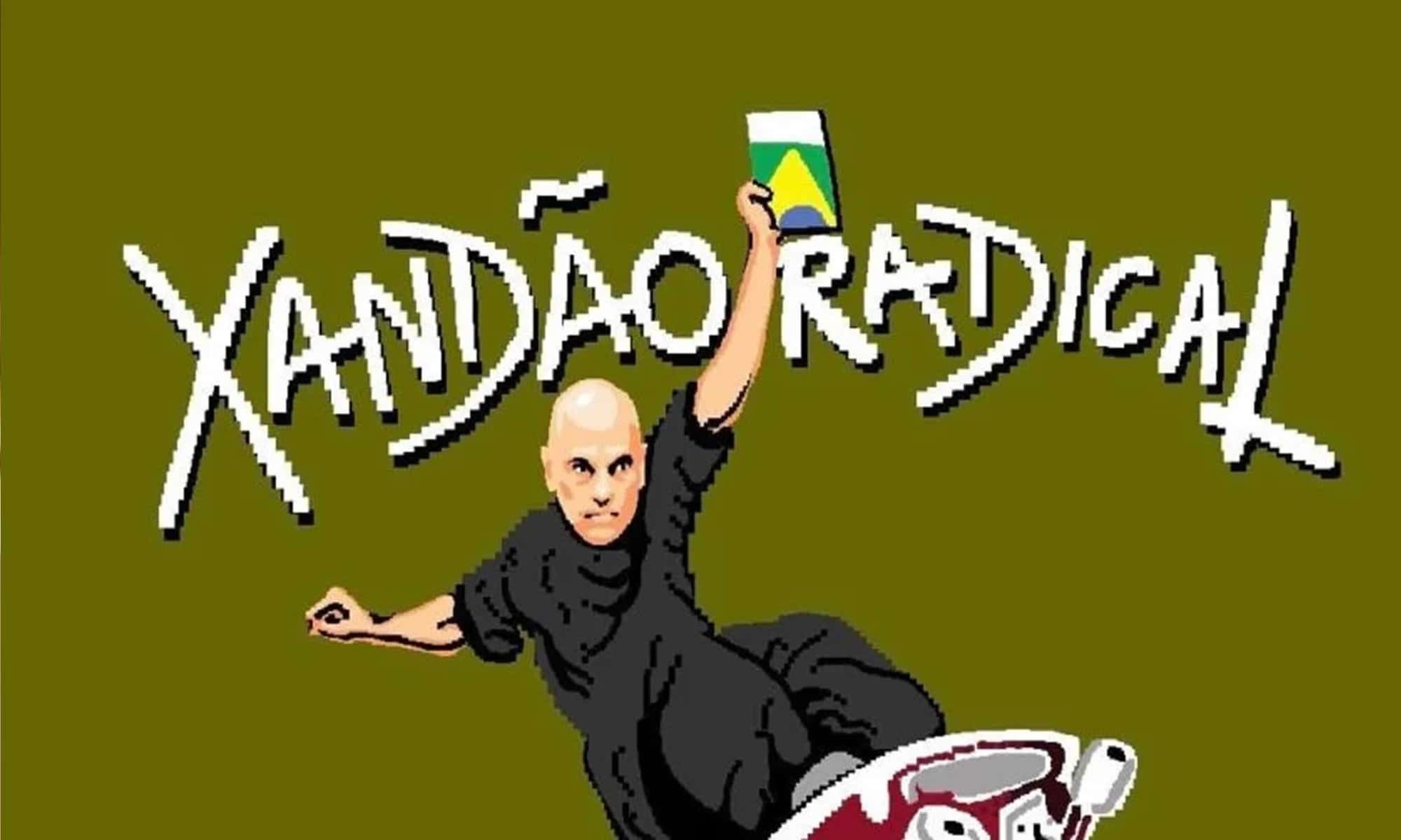 Meme do “Xandão Radical” com mensagem: Vigiando e punindo.