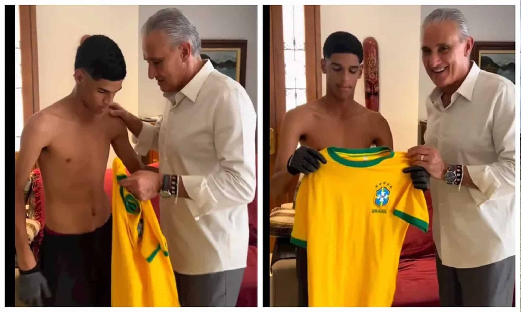 Tite brinca que Luva de Pedreiro é o primeiro convocado para representar seleção brasileira na Copa do Mundo — Foto: Arte g1