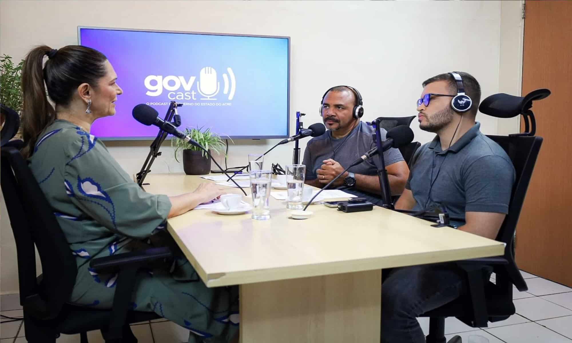 08 Programa GovCast, apresentado pelos jornalistas Júlio César e Victor Hugo. Foto: José Caminha/Secom
