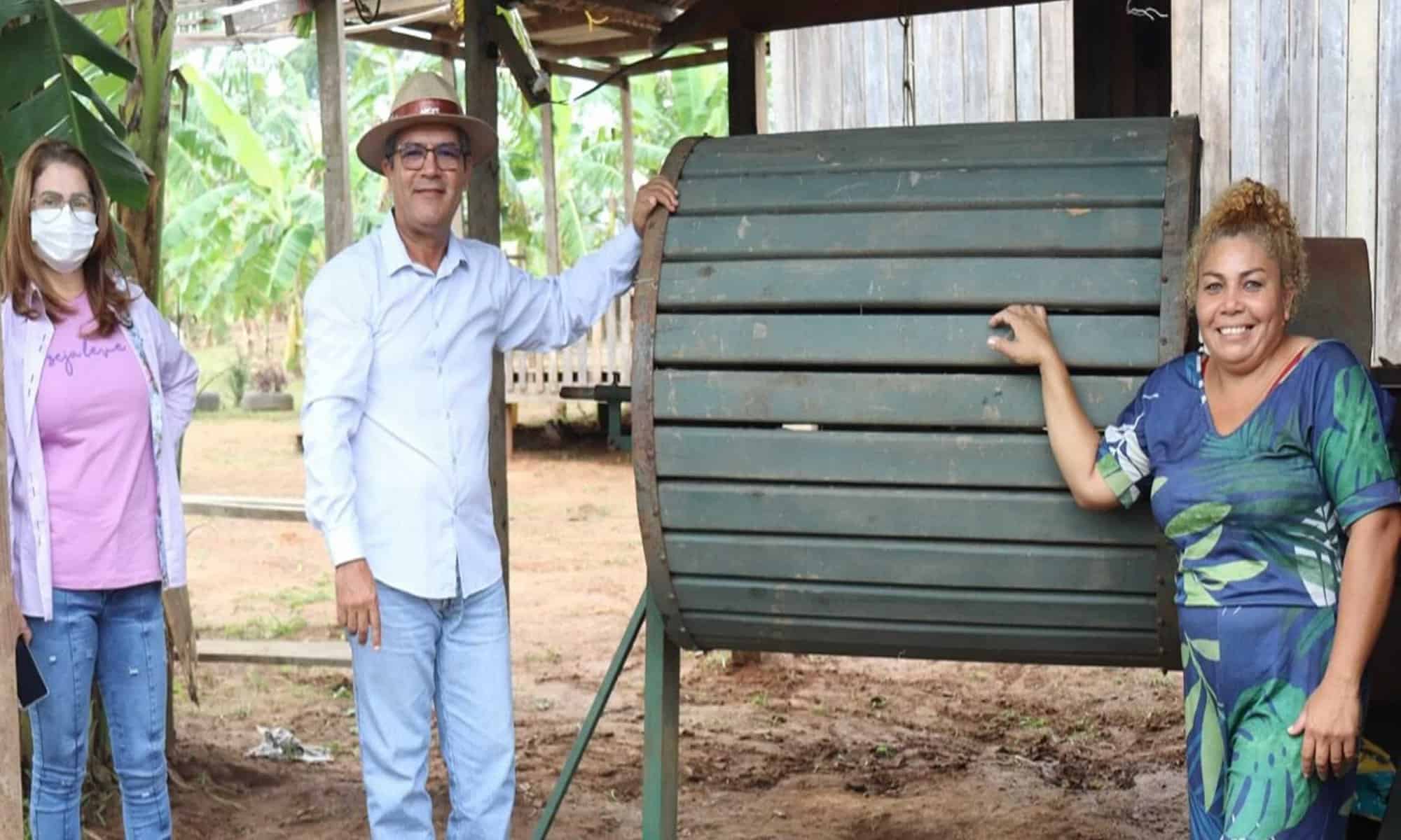 Estrutura para implementação da casa de farinha. Foto: Danna Anute/Secom