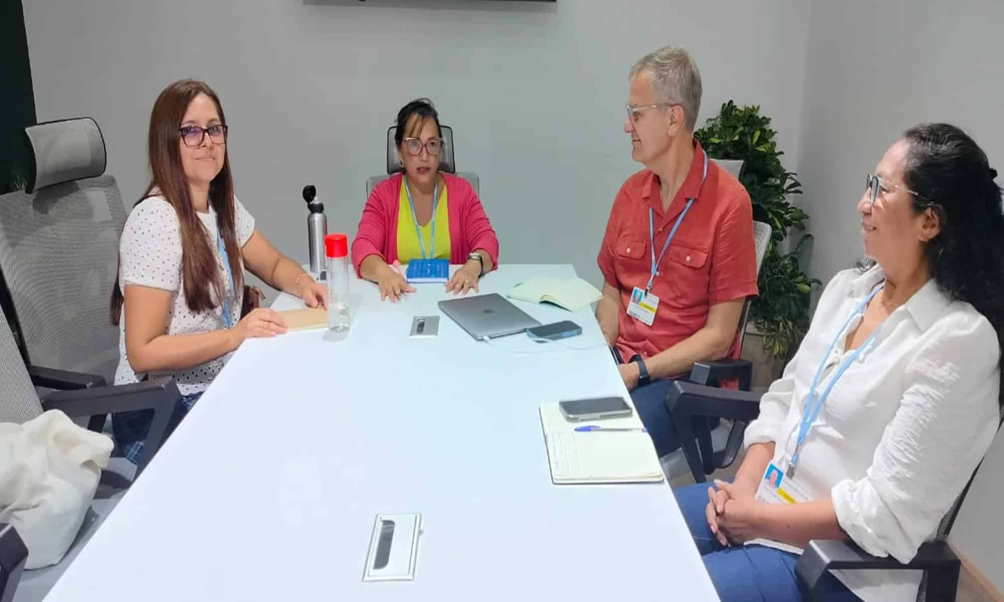 Representantes do EII reunidos na COP27 para debater a inserção do Acre na nota conceitual do Fundo de Investimento em Clima. Foto: Ângela Rodrigues