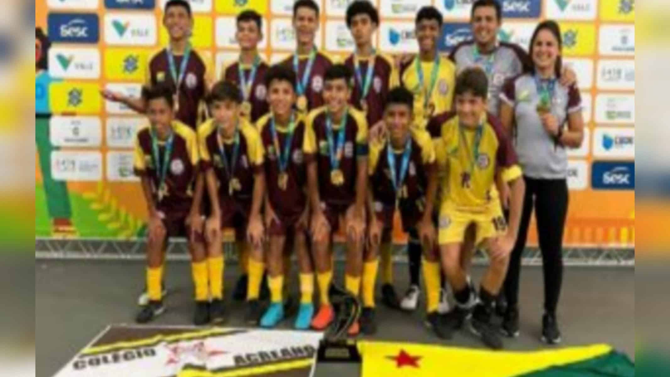 Colégio Acreano vence Rio Grande do Norte e é ouro no futsal masculino. Foto: Divulgação
