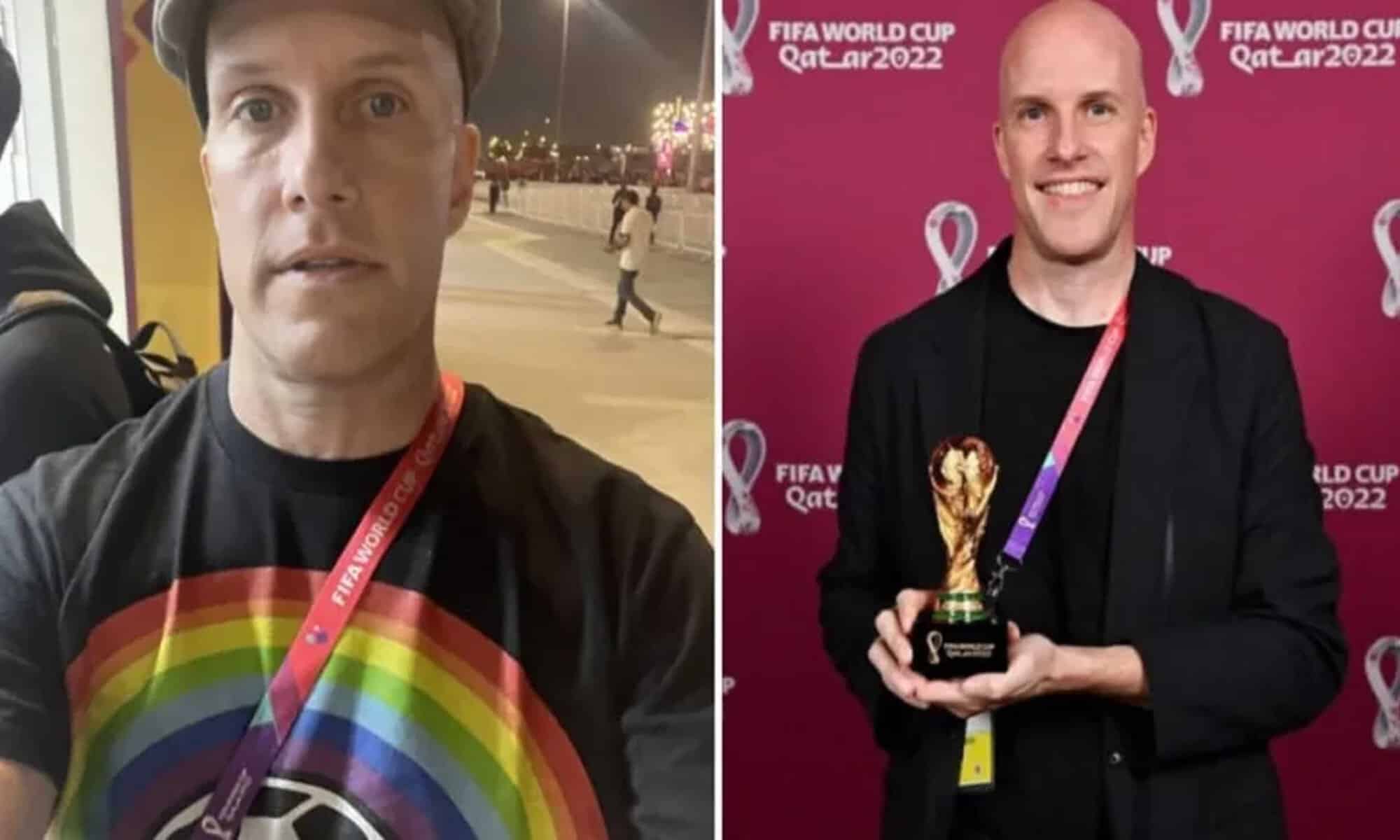 05 Jornalista tentou assistir um jogo dos EUA como torcedor e foi barrado no Qatar (Foto: Reprodução/redes sociais)