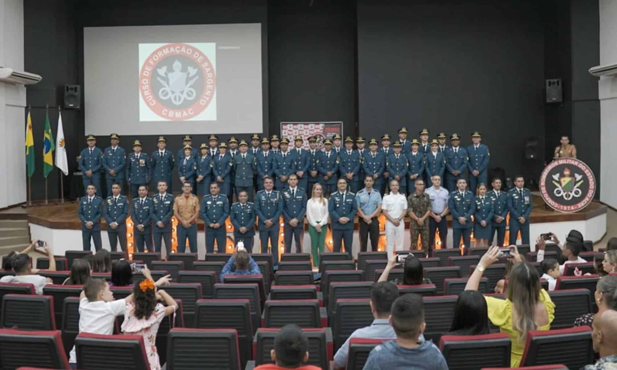 Formatura de Sargentos do Corpo de Bombeiros, em Cruzeiro do Sul. Foto: Erisney Mesquita/Secom