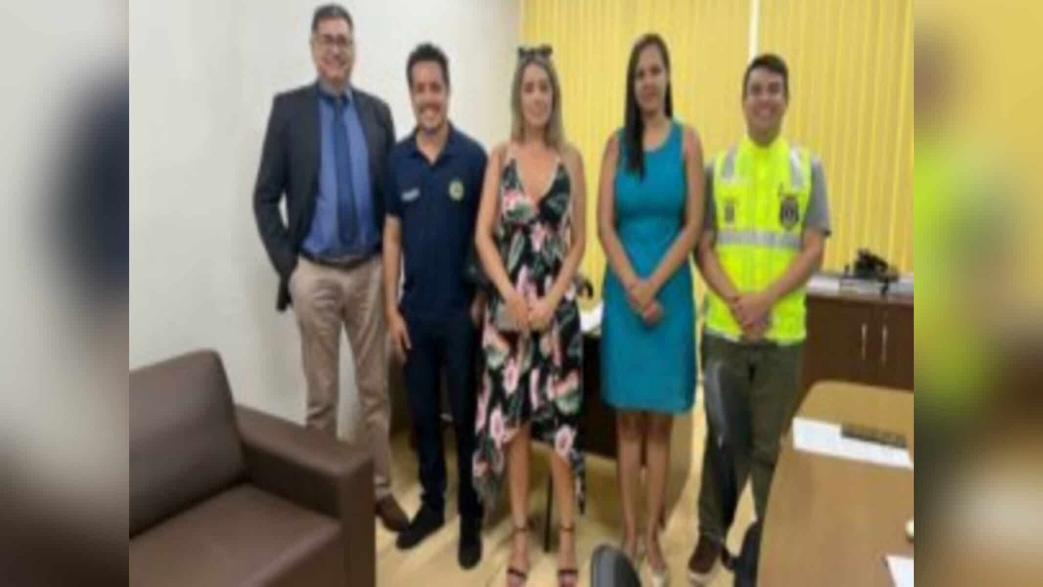 Membros do Departamento de Empreendedorismo, com integrantes da RBTrans. Foto: cedida