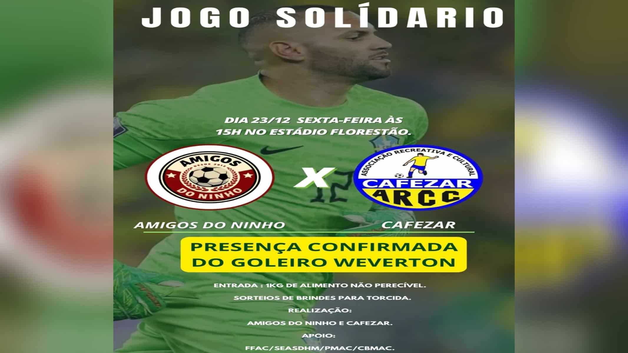 Picsart_22-12-23_15-11-49-785 Amigos do Ninho e Associação Recreativa Cultural Cafezar (ARCC) se enfrentam em jogo solidário no estádio Florestão, nesta sexta-feira (23) — Foto: Arquivo pessoal/Cristian Souza