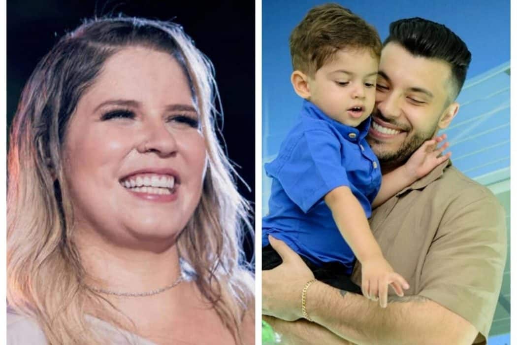 Marília Mendonça estava separada de Murilo Huff, mas ambos eram jutos unidos por causa do filho, Leo – Foto: Reprodução/ Instagram @mariliamendoncacantora e @murilohuff