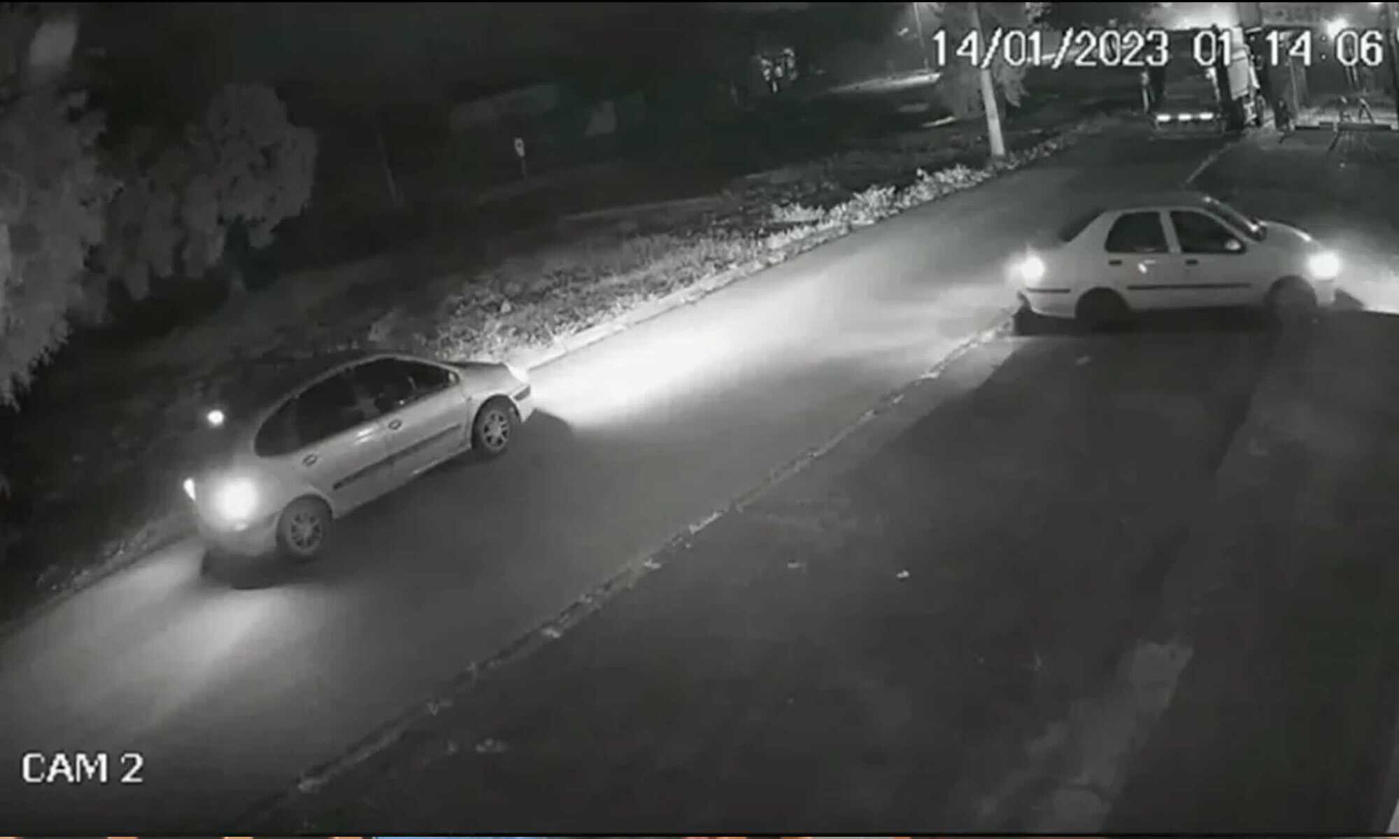 Chacina no DF: Registro de momento em que suspeitos deixam o cativeiro com carro de vítimas - Foto: Divulgação / PC-DF