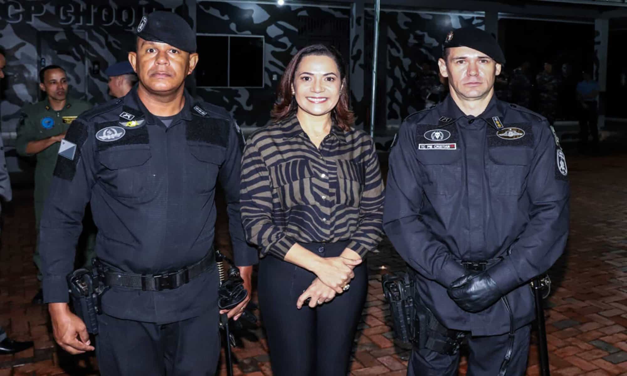 Vice-governadora Mailza Assis prestigiou a solenidade militar. Foto: Marcos Vicentti/Secom