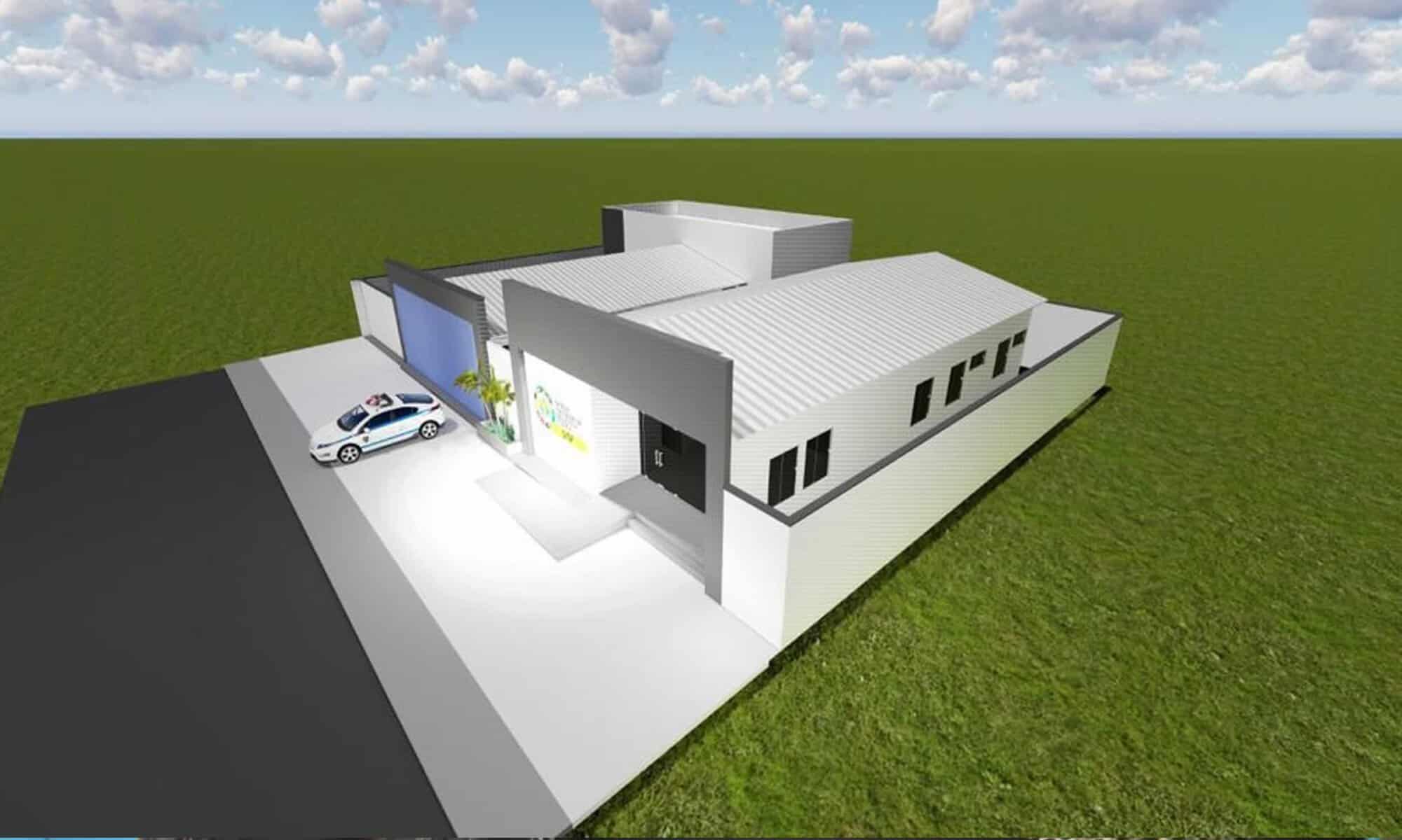 Registro do projeto do Cisp de Porto Walter. Obra representa importante iniciativa do governo de enfrentamento ao crime e ao narcotráfico na região do Juruá. Imagem: cedida