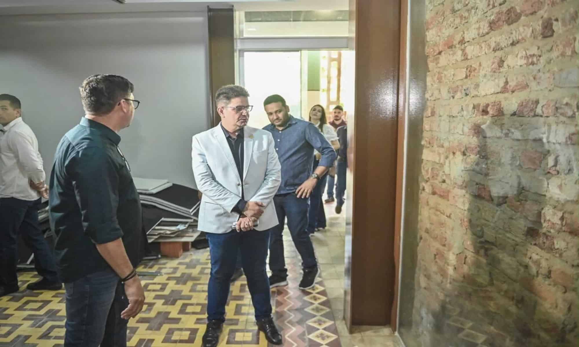 22 O governador Gladson Cameli vistoriou as obras do Museu dos Povos Acreanos, em Rio Branco. Foto: Diego Gurgel/Secom