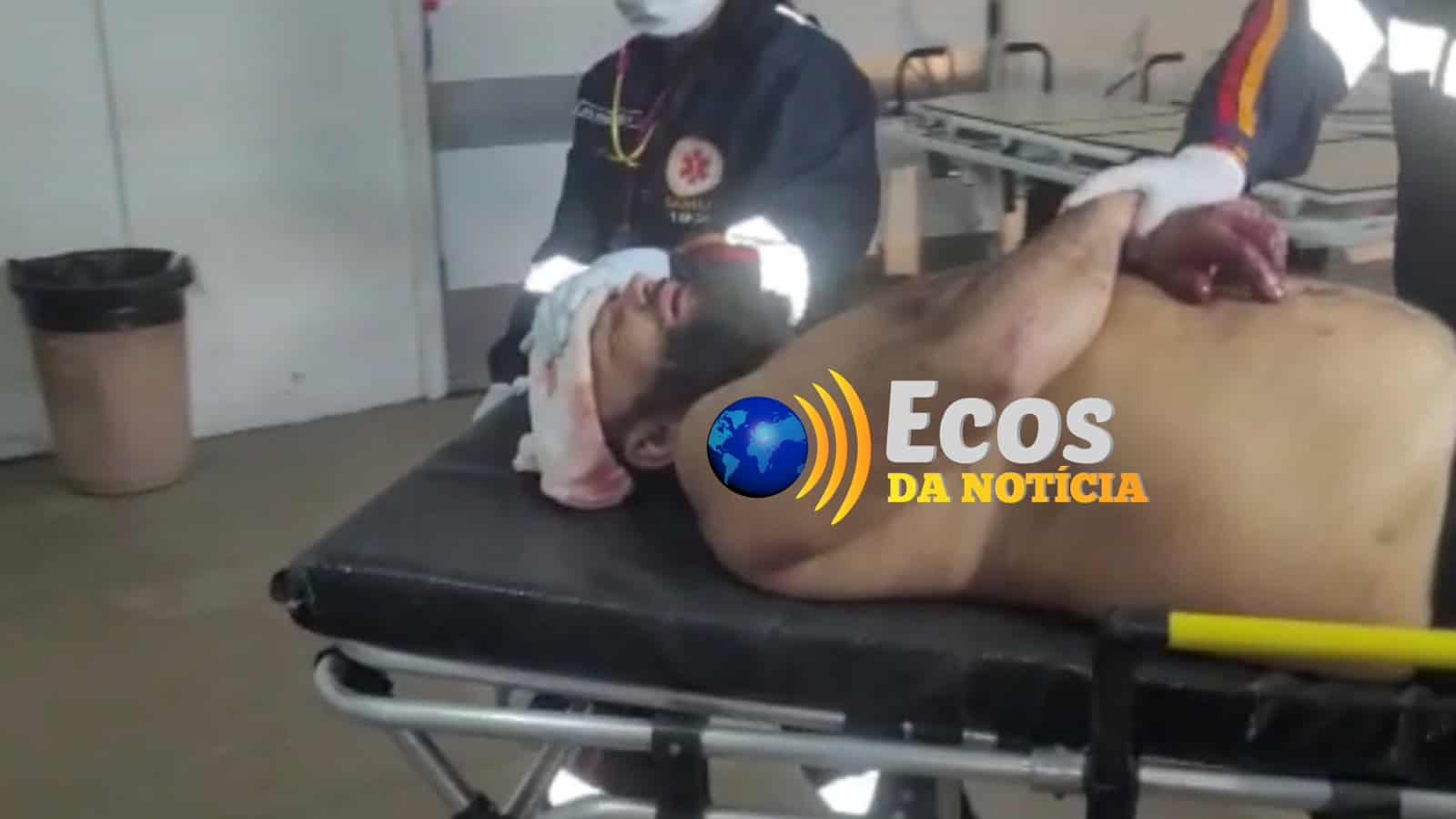 Imagem do WhatsApp de 2023-01-21 à(s) 22.03.36 O produtor rural Emerson Barbosa Teixeira, foi agredido e levou uma facada na cabeça. Foto: Denise Moreira/Ecos da Notícia