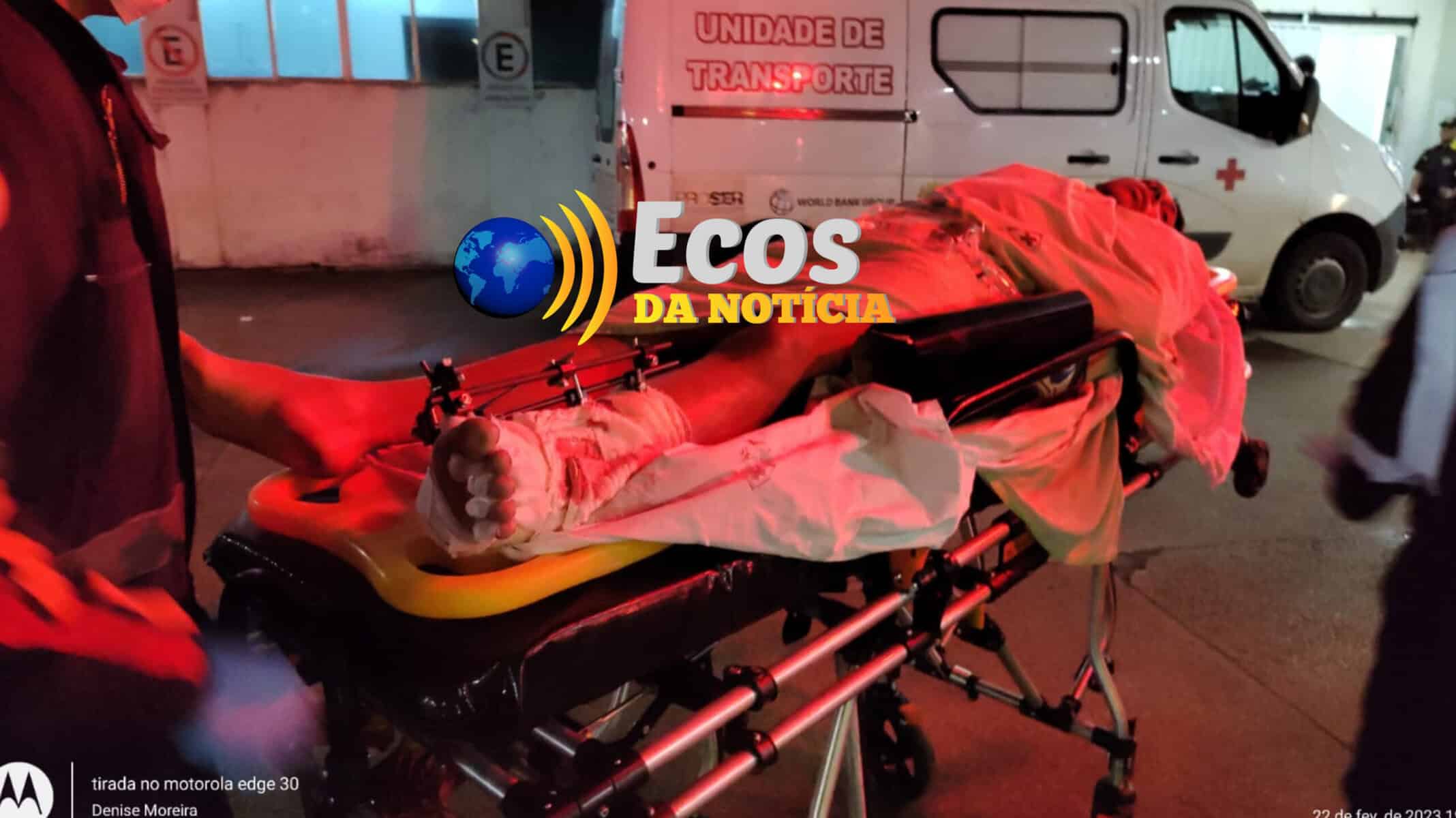 Trabalhador rural sofre fratura na coluna e perna ao cair de pé de açaí de 14 metros de altura