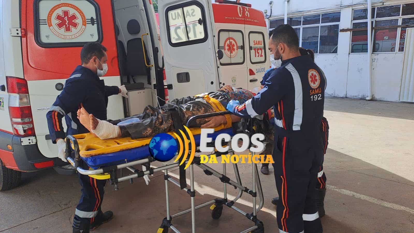 Casal fica ferido em acidente entre motocicletas na BR-364